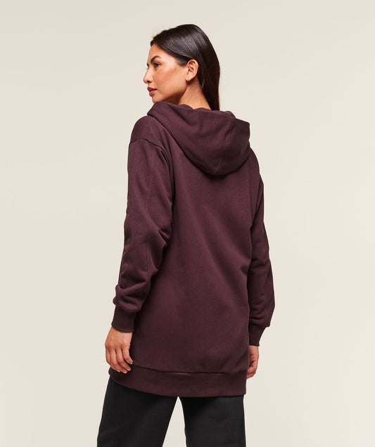 Covered Longline Zip Up Hoodie - US 9256