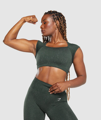Adapt Fleck Seamless Crop Top - US 4044