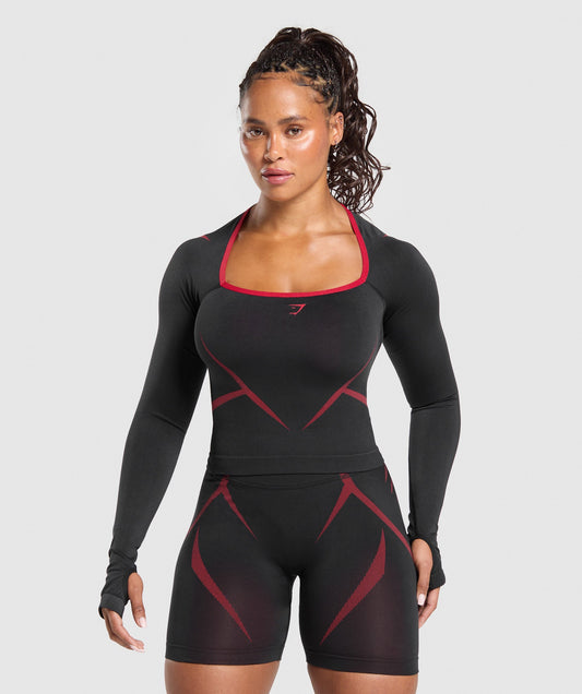 Apex Lift Seamless Long Sleeve Crop Top - US 0687