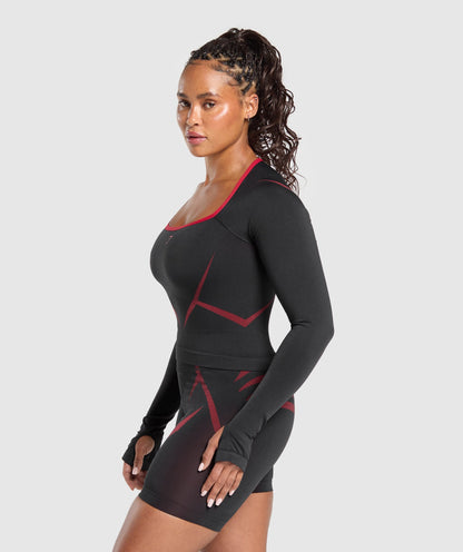 Apex Lift Seamless Long Sleeve Crop Top - US 0687