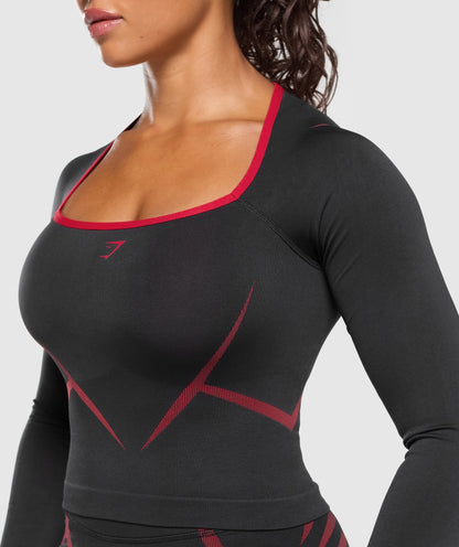 Apex Lift Seamless Long Sleeve Crop Top - US 0687