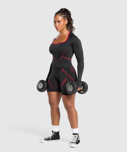 Apex Lift Seamless Long Sleeve Crop Top - US 0687