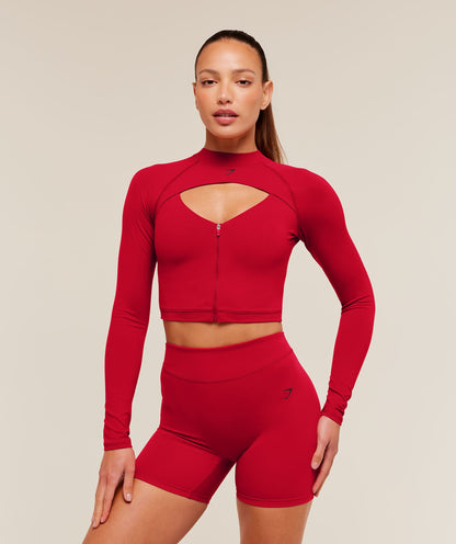 Dipped Long Sleeve 1/4 Zip Jacket - US 1726