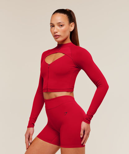 Dipped Long Sleeve 1/4 Zip Jacket - US 1726