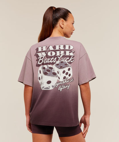 Hard Work Dice Graphic Short Sleeve T-Shirt - US 4901