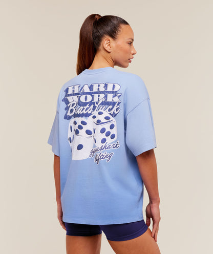 Hard Work Dice Graphic Short Sleeve T-Shirt - US 4586