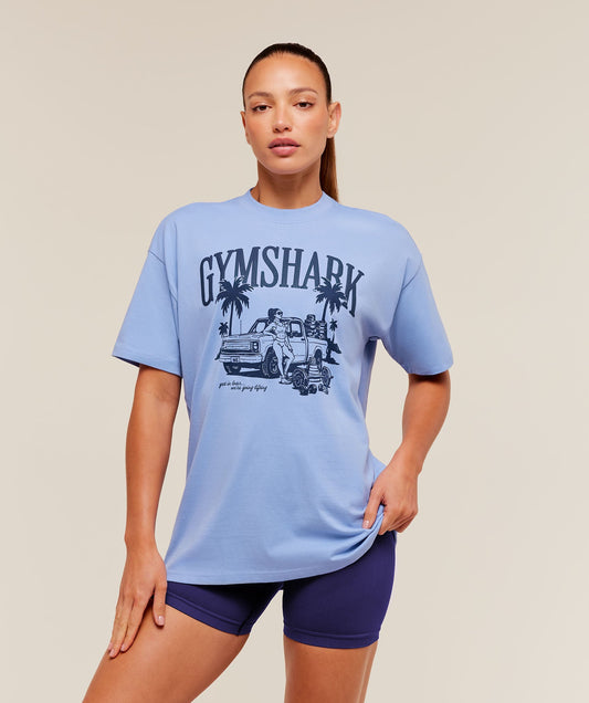 Pick Up Truck Graphic Short Sleeve T-Shirt - US 4440