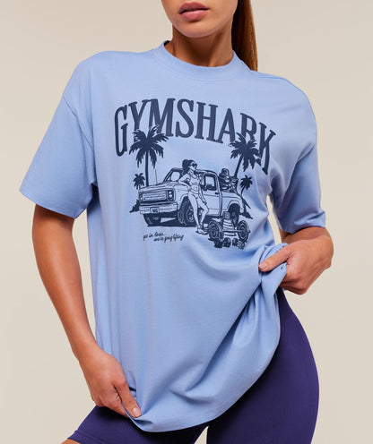 Pick Up Truck Graphic Short Sleeve T-Shirt - US 4440