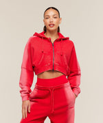 Pump Washed Zip Through Hoodie - US 5715