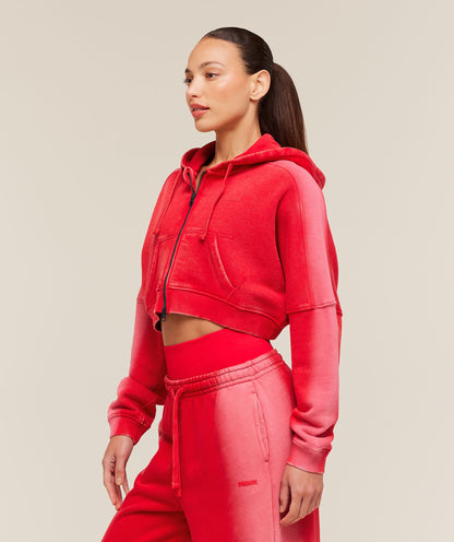 Pump Washed Zip Through Hoodie - US 5715
