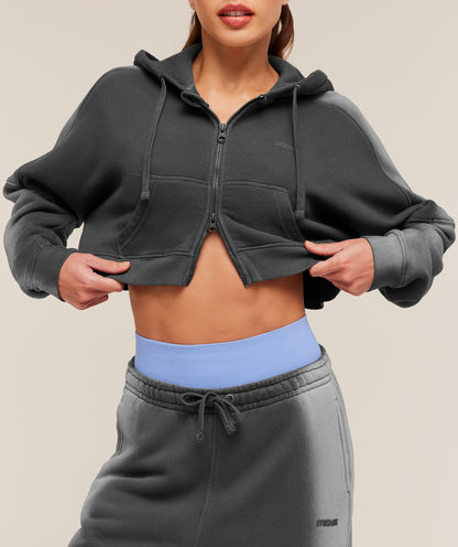 Pump Washed Zip Through Hoodie - US 1885