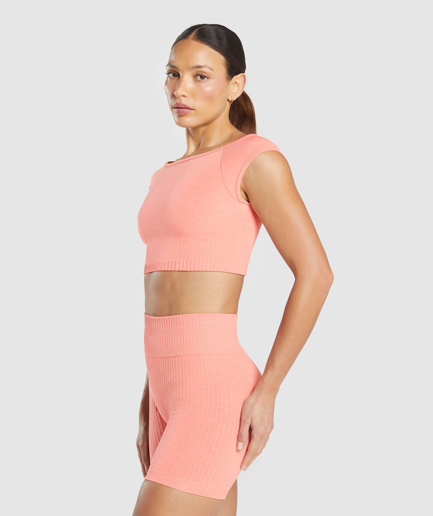 Luxe Seamless Boat Neck Crop Top - US 1058