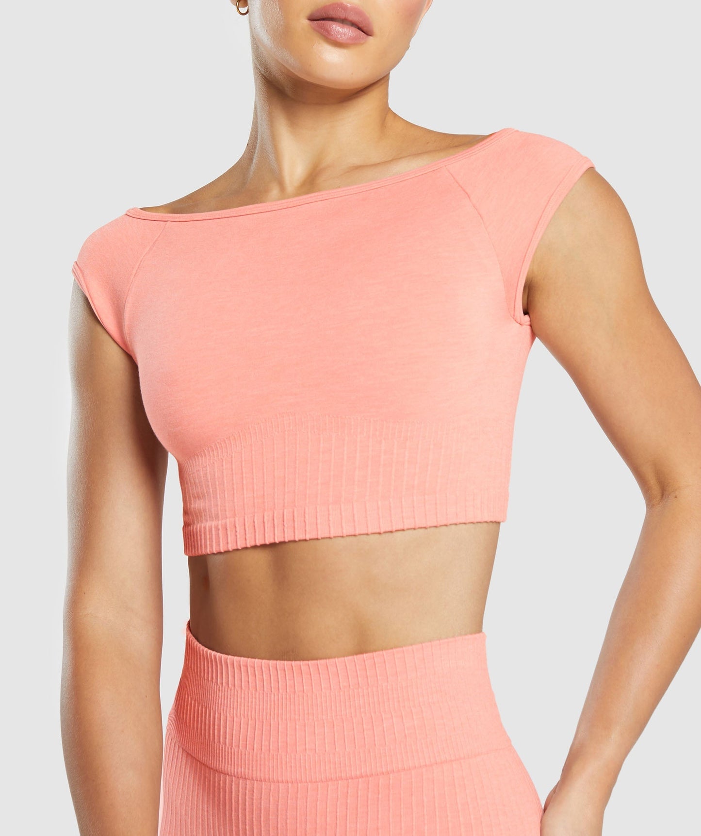 Luxe Seamless Boat Neck Crop Top - US 1058