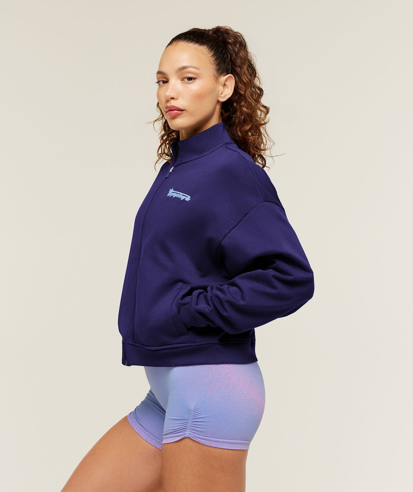 Script Embroidery Full Zip Jacket - US 4291