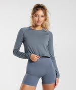 Sweat Seamless Long Sleeve Crop Top - US 9590