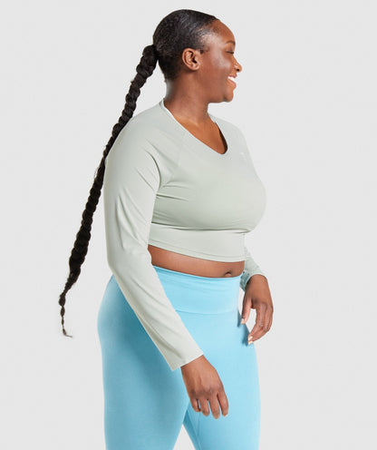 Training Long Sleeve Crop Top - US 2879