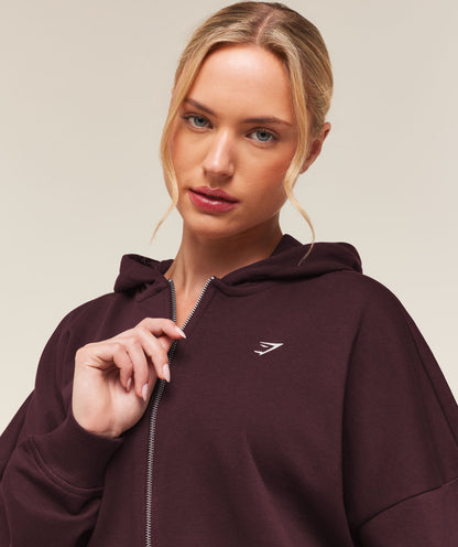 Training Oversized Boxy Zip Through Hoodie - US 1517