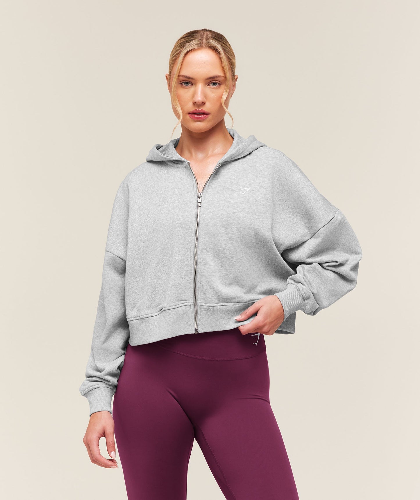 Training Oversized Boxy Zip Through Hoodie - US 5254