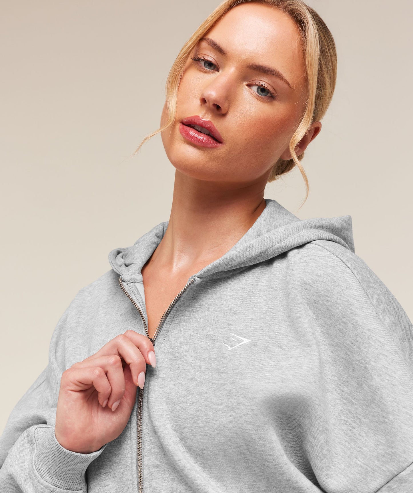 Training Oversized Boxy Zip Through Hoodie - US 3698