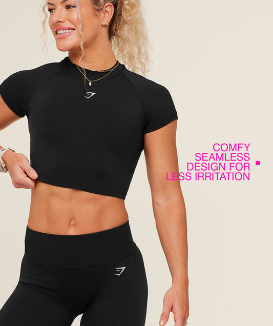Interval Seamless Short Sleeve Crop Top - US 3559