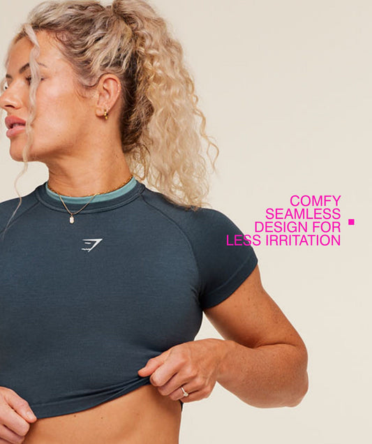 Interval Seamless Short Sleeve Crop Top - US 3920