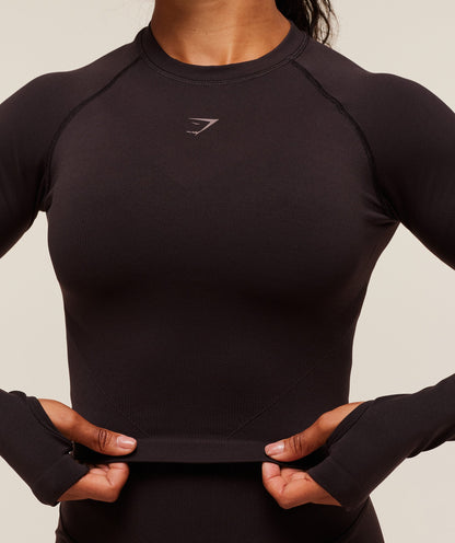 Activate Long Sleeve Crop Top - US 0794