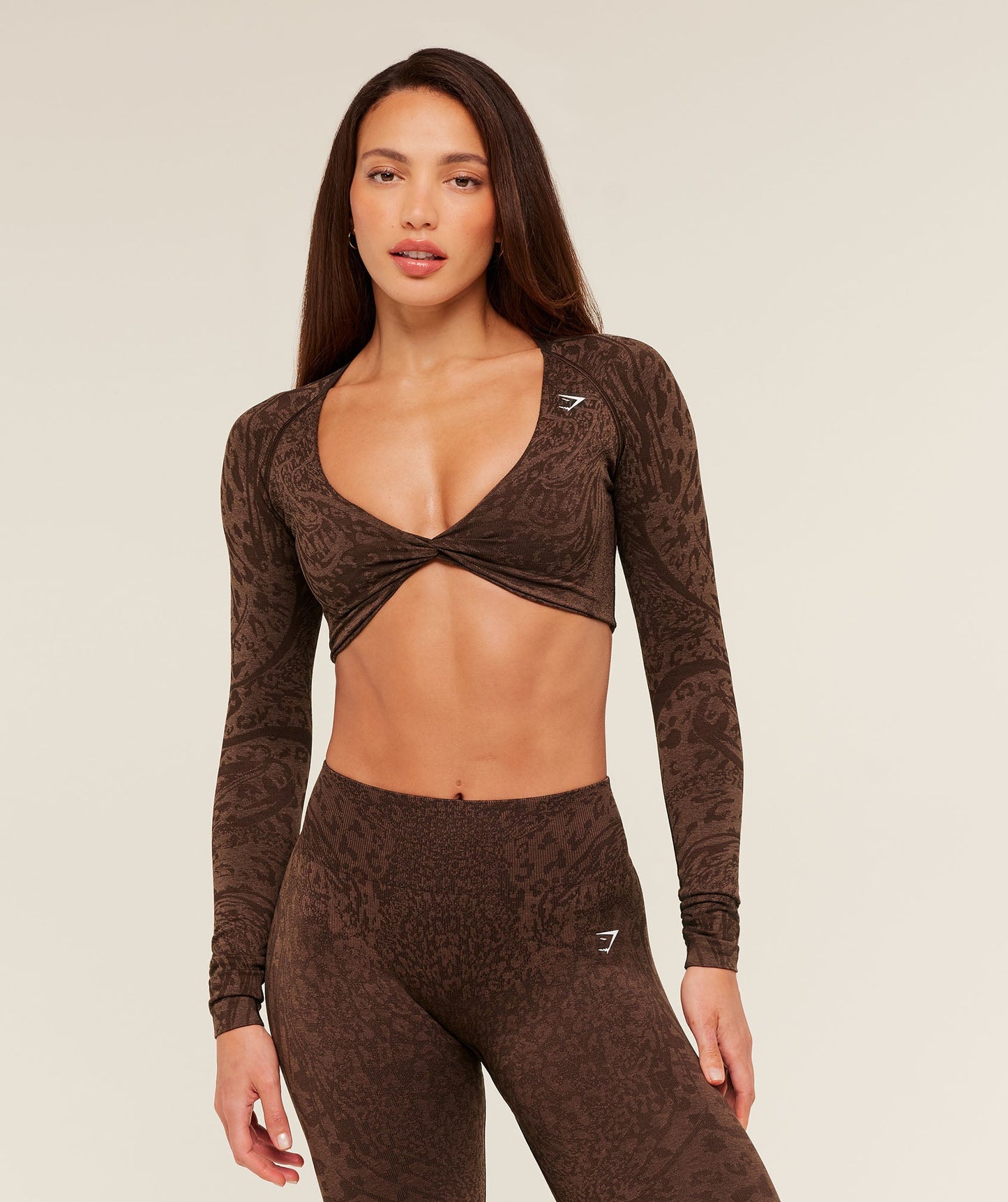Adapt Animal X Whitney Long Sleeve Crop Top - US 2825