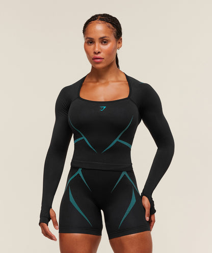 Apex Lift Seamless Long Sleeve Crop Top - US 8329