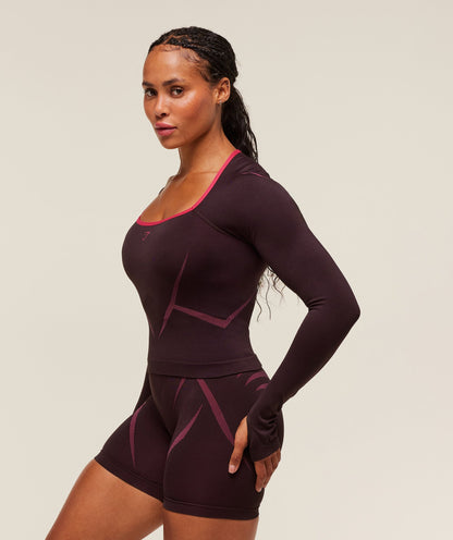 Apex Lift Seamless Long Sleeve Crop Top - US 8329