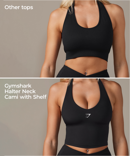 Halter Neck Cami with Shelf - US 6730