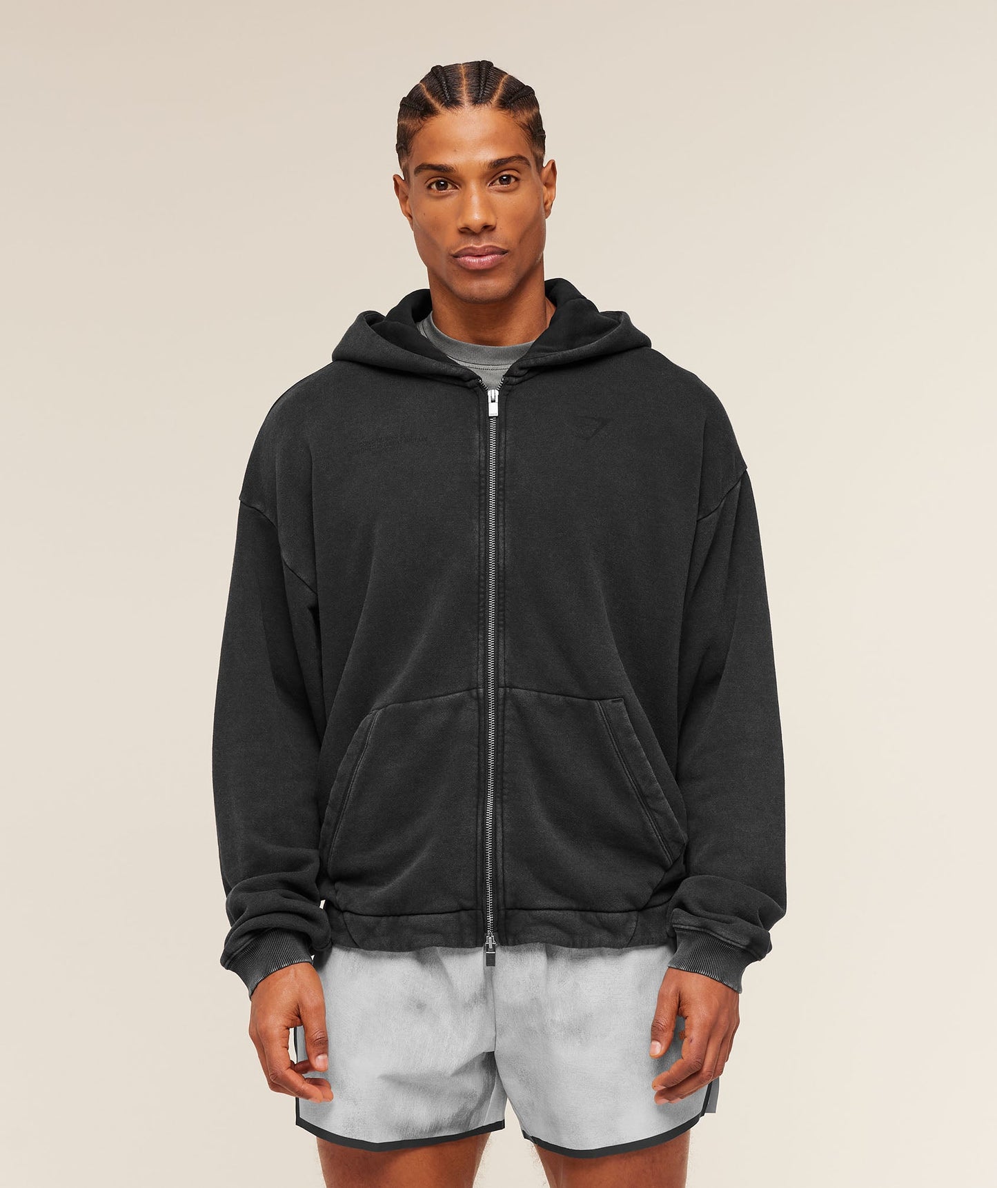 Conditioning Club Washed Zip Through Hoodie - US 2883