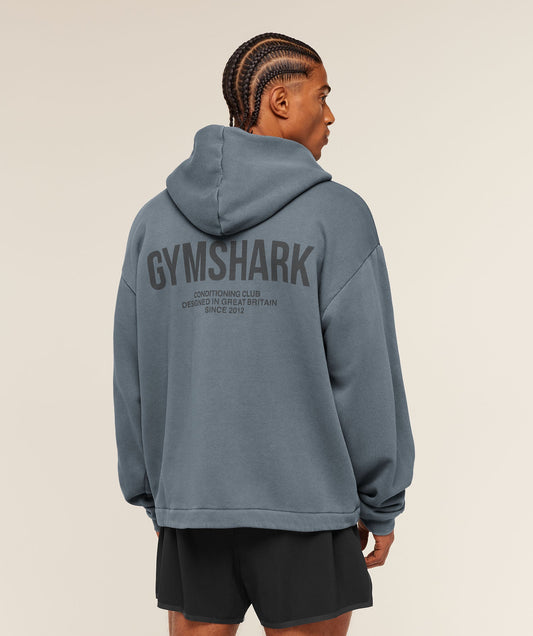 Conditioning Club Washed Zip Through Hoodie - US 4296