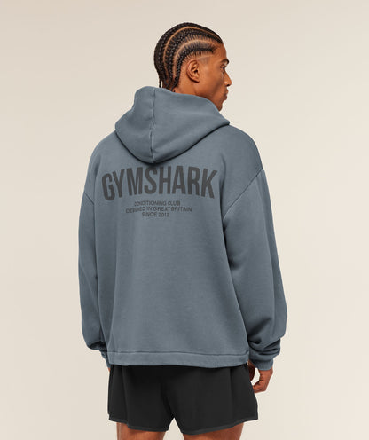 Conditioning Club Washed Zip Through Hoodie - US 1778