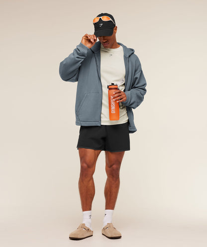 Conditioning Club Washed Zip Through Hoodie - US 4296