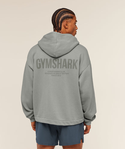 Conditioning Club Washed Zip Through Hoodie - US 4296