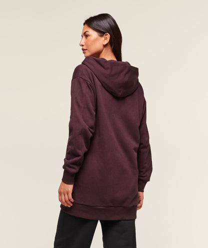 Covered Longline Zip Up Hoodie - US 9256