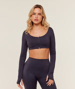 Flow Long Sleeve Crop Top with Cups - US 0022