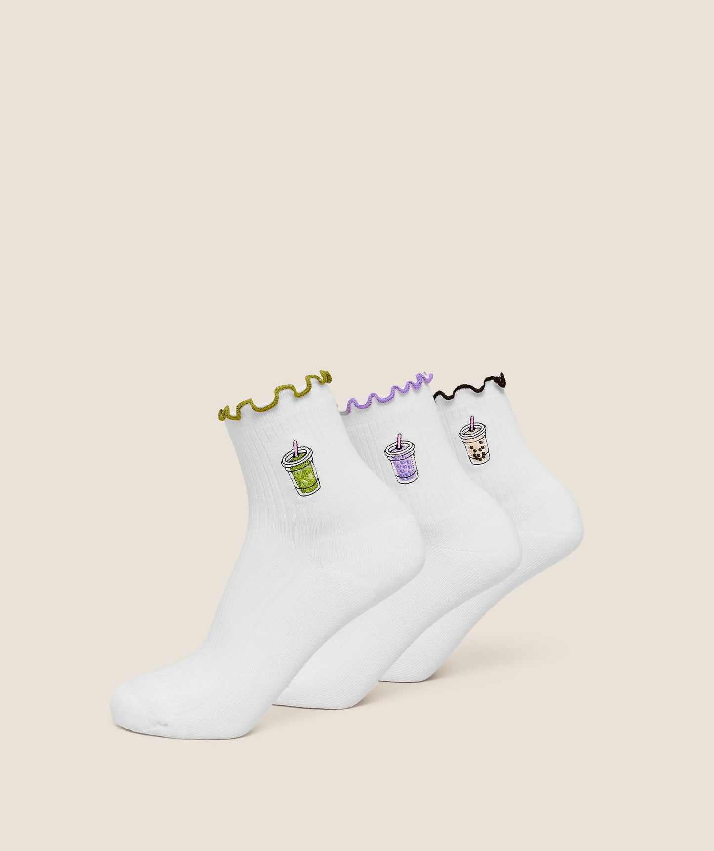 Hydration Graphic Midi Frill Socks 3pk - US 2547