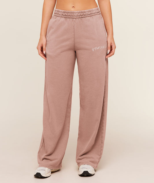 Chainstitch Graphic Wide Leg Joggers - US 4442