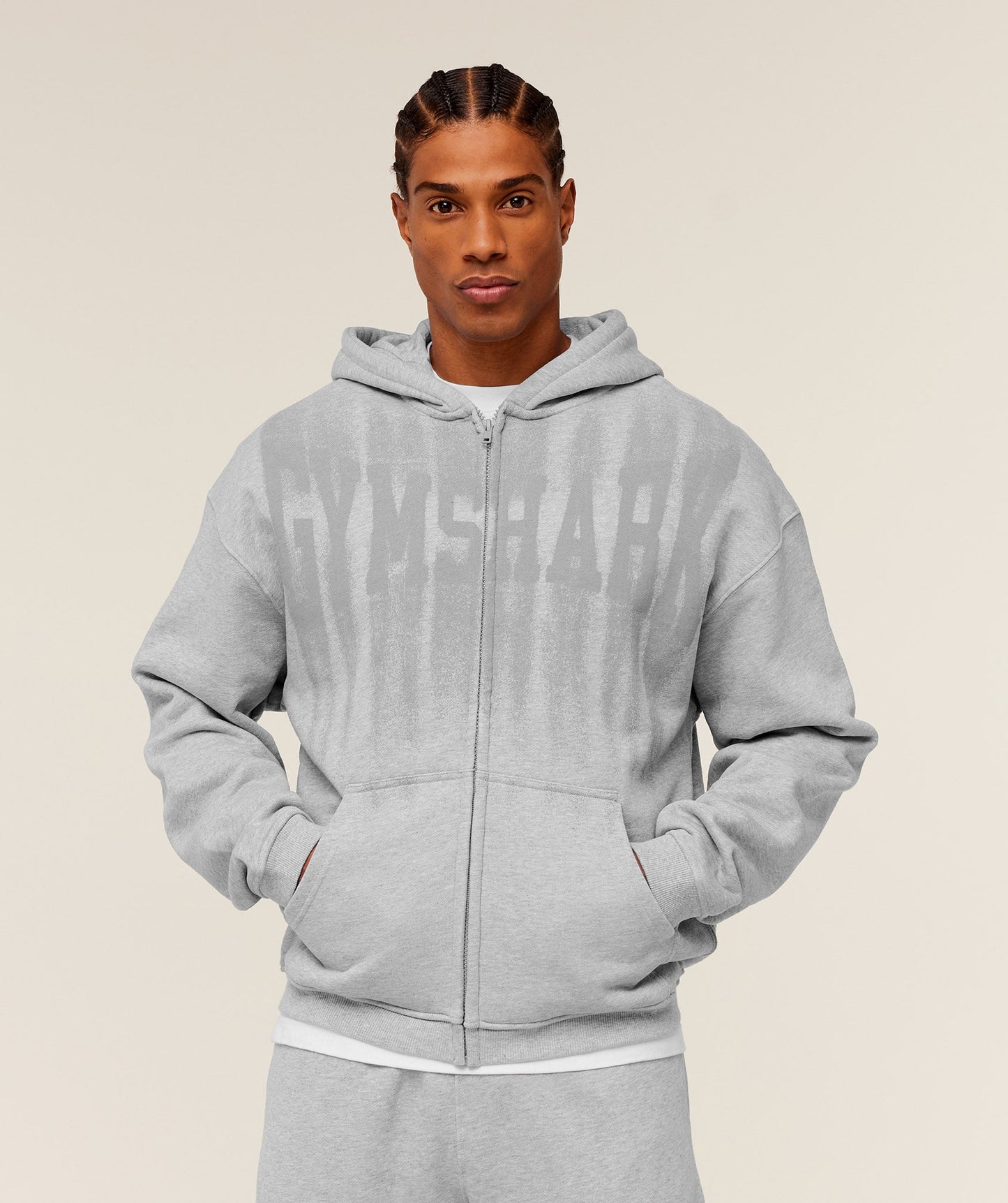 Fade Graphic Zip Through Hoodie - US 9215