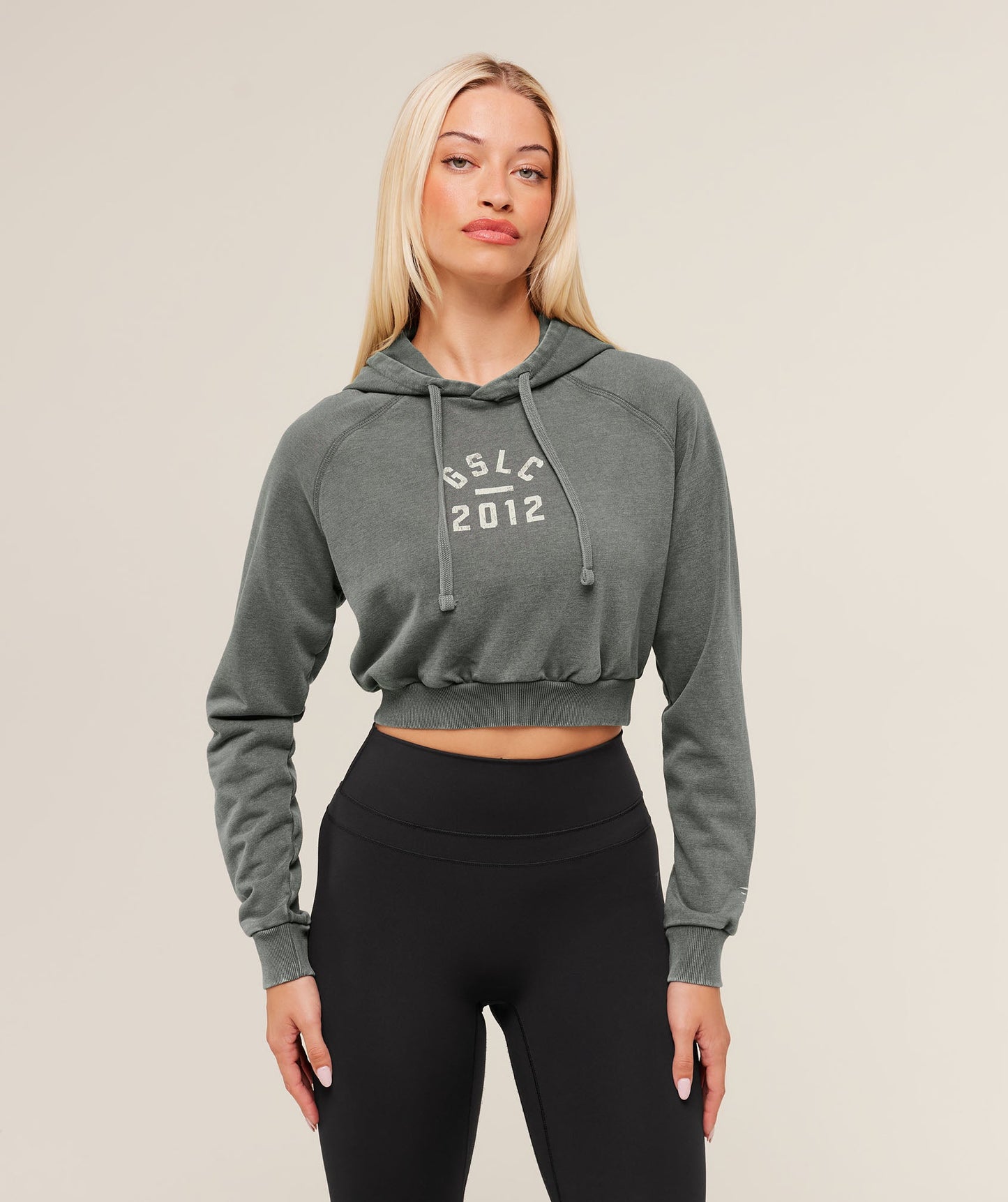 Lifting Club 2012 Graphic Cropped Hoodie - US 4843