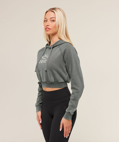 Lifting Club 2012 Graphic Cropped Hoodie - US 4843