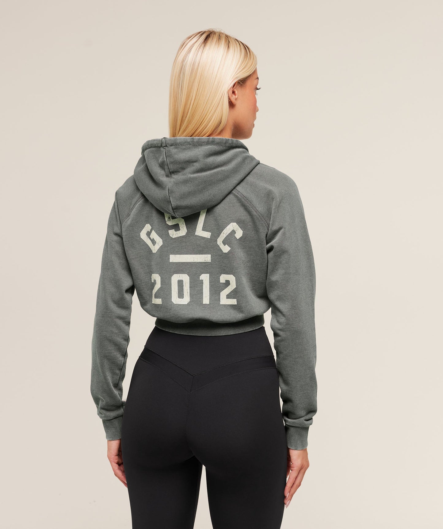 Lifting Club 2012 Graphic Cropped Hoodie - US 4843