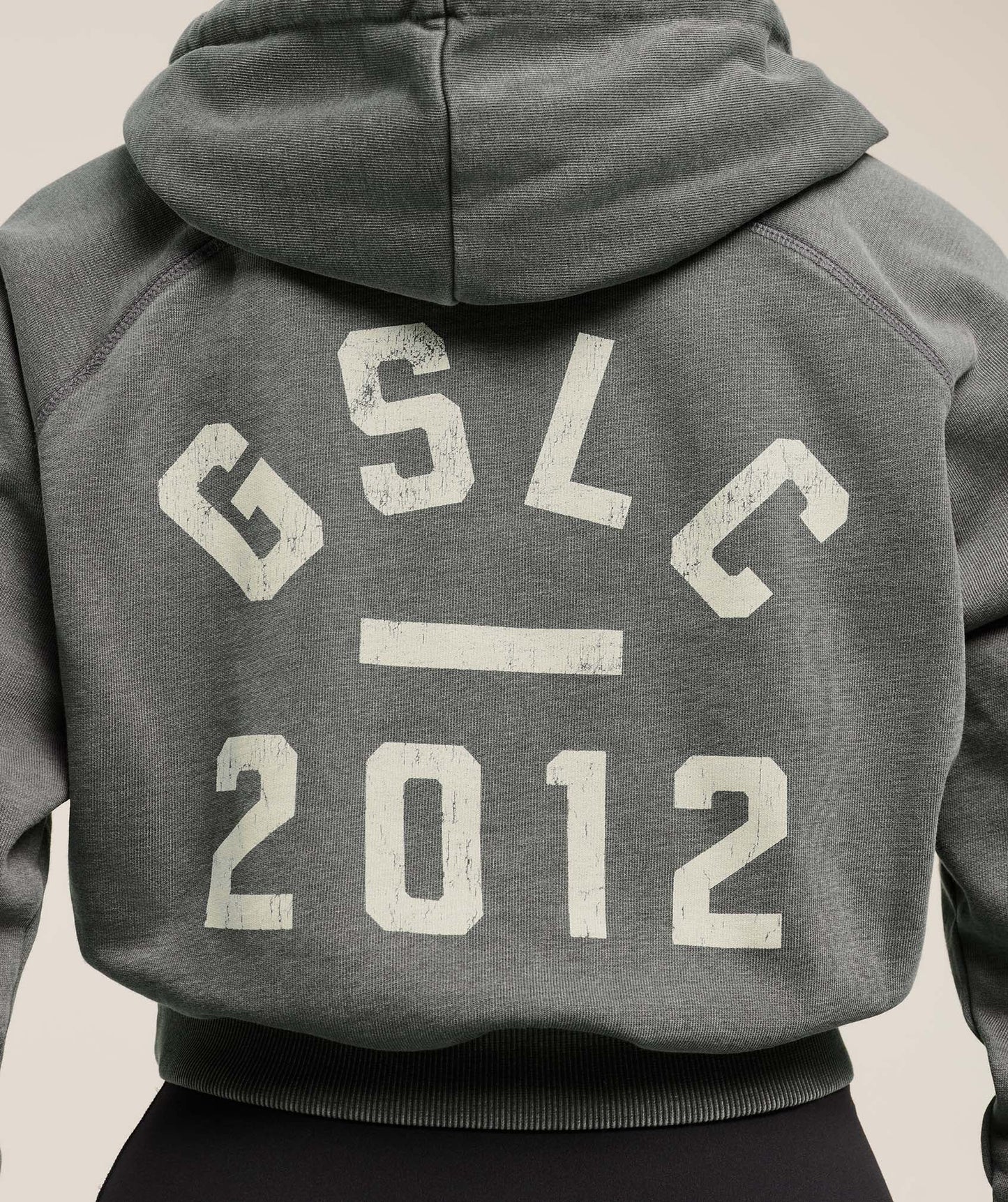 Lifting Club 2012 Graphic Cropped Hoodie - US 4843