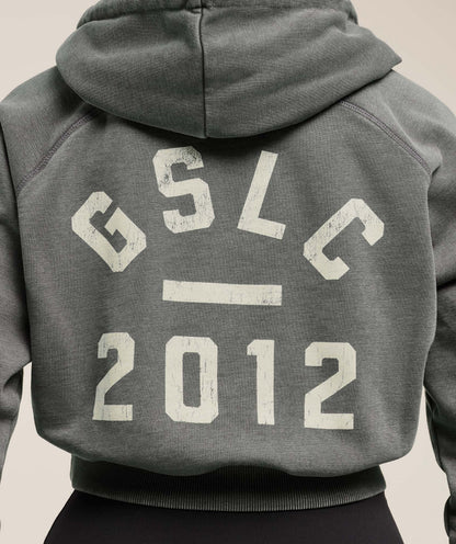 Lifting Club 2012 Graphic Cropped Hoodie - US 4843