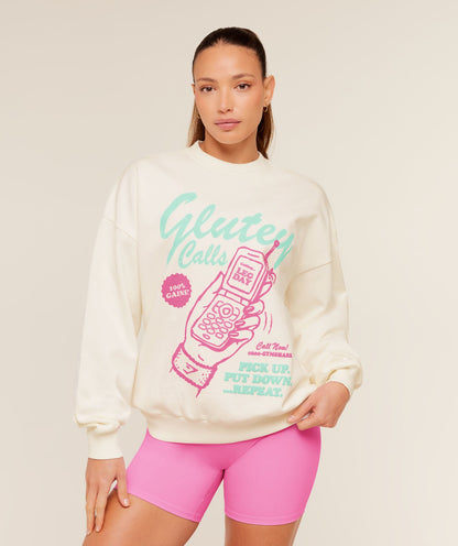 Glutey Calls Graphic Sweatshirt - US 9967