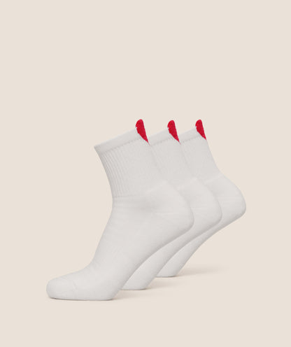 Heart Graphic Midi Socks 3pk - US 0900