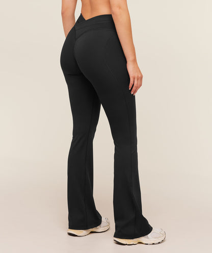 Crossover Back Flared Leggings - US 0681