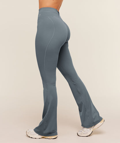 Crossover Back Flared Leggings - US 9891