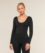 Crossover Back Long Sleeve Top - US 5970